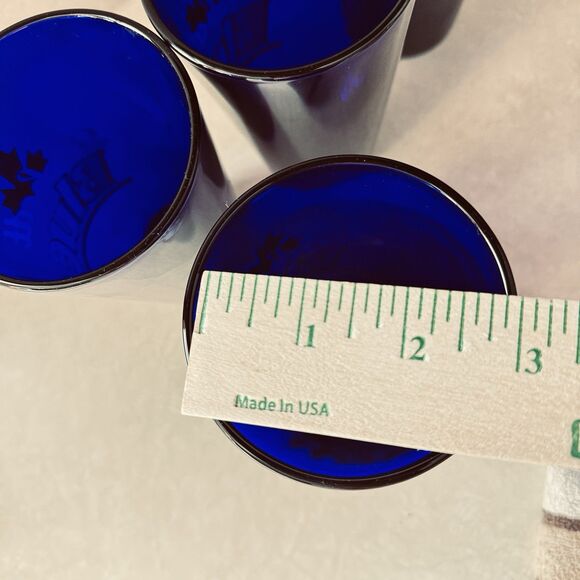 LABATT BLUE PINT BEER GLASS COBALT BLUE CANADA LIBBY Set Of 4, - Picture 4 of 5